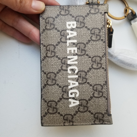Auth Gucci Balenciaga Hacker Project Card case key ring pouch detachable strap - Picture 11 of 11